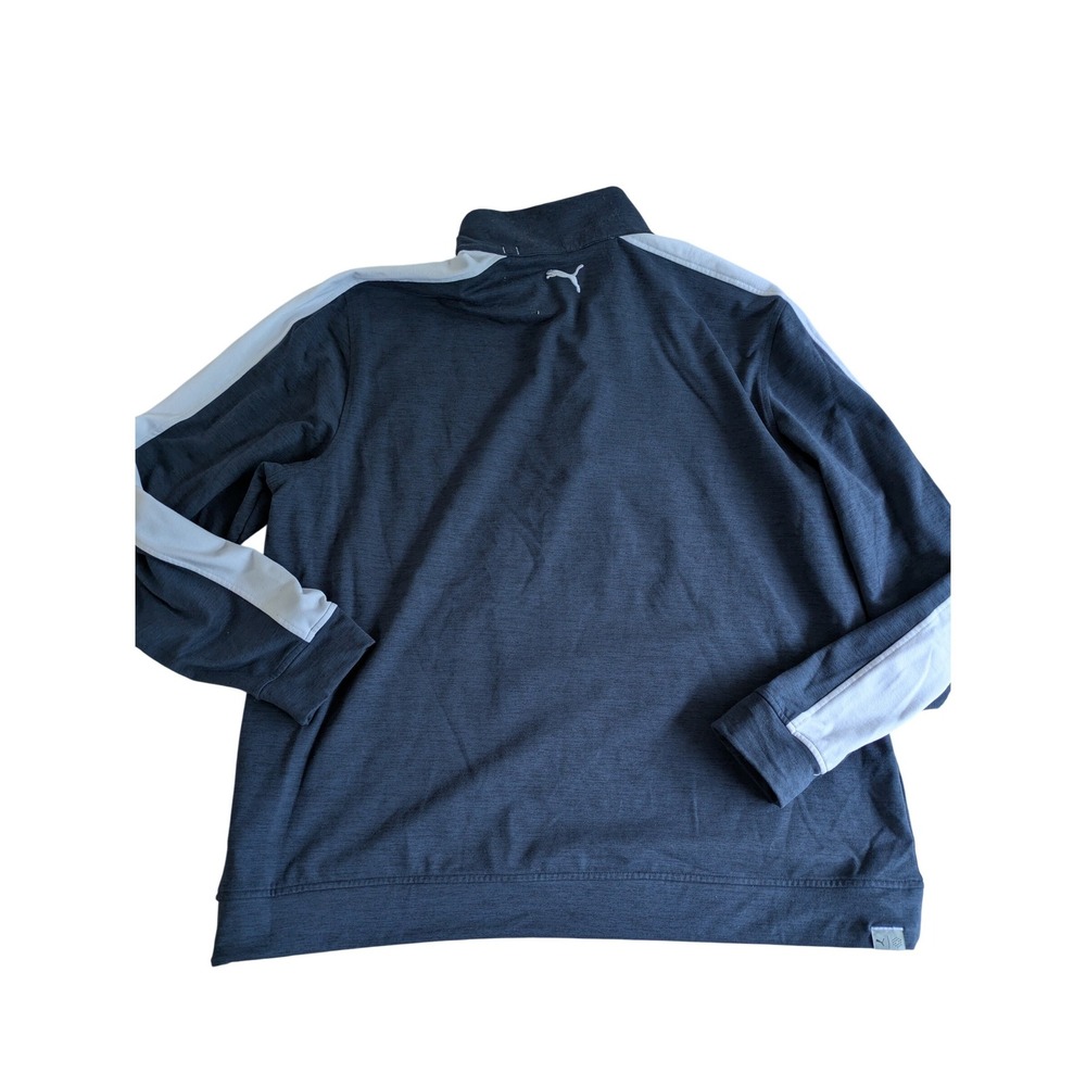 Puma Golf Womens XL 1/4 Zip Pullover‎ Navy Blue Heathered Golf Sweater 599129-02